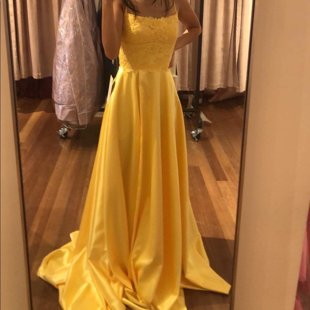 COPY - yellow sheri hill prom dress size 0
